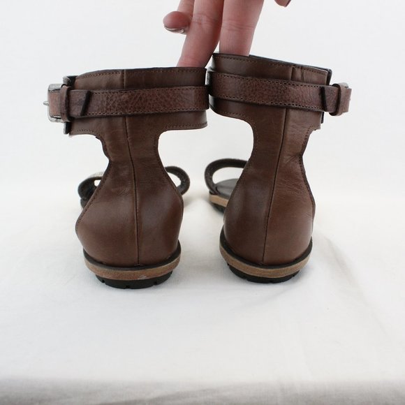 Brunello Cucinelli Brown Embellished Sandals - Picture 9 of 11